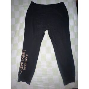 Calvin Klein Black Sweatpants with Gold Lettering